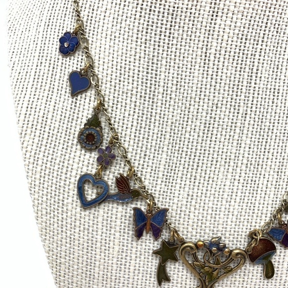 Christine Couturier Necklace Cosmic Boho Charms Hand Enameled Sweet Secrets - Picture 5 of 9